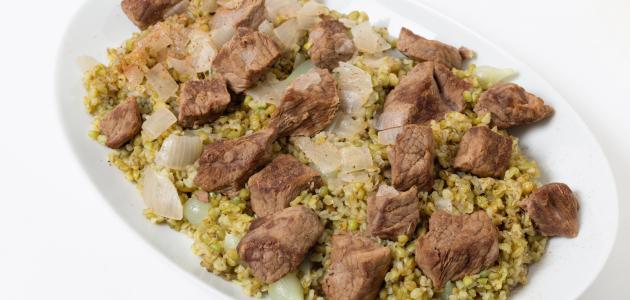 How to make freekeh with meat  Mix