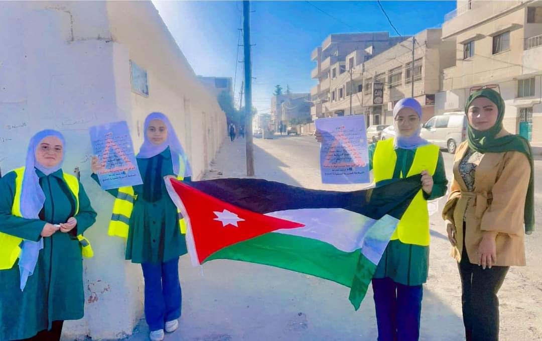 المرشدة التربوية روزان الشديفات تبدع في اطلاق مبادرة للوقاية من حوادث السير