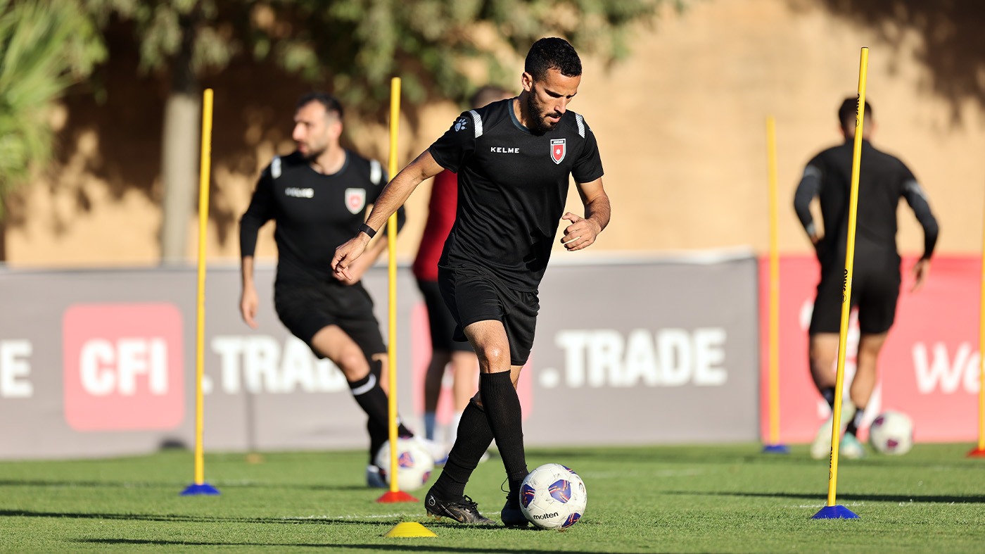 التعمري تدرب وحيدًا ..  النشامى يكثف تدريباته للقاء كوريا الجنوبية 