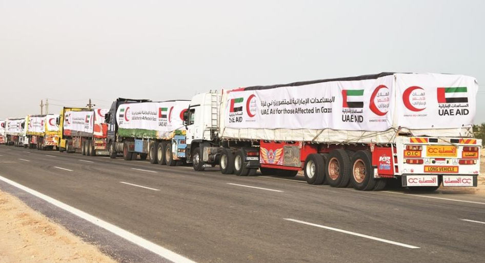 الإمارات: توزيع 70 طنا من المساعدات الإغاثية في غزة